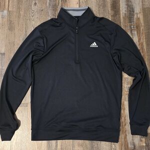Adidas Black Performance Quarter-Zip Top